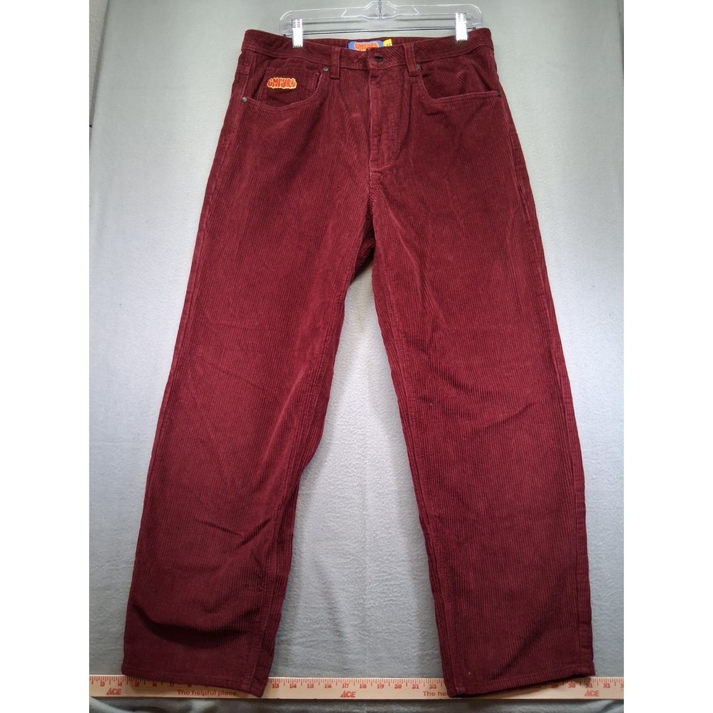 Empyre Relax Fit Maroon Corduroy Pants Men's‎ Size 32 Straight Leg